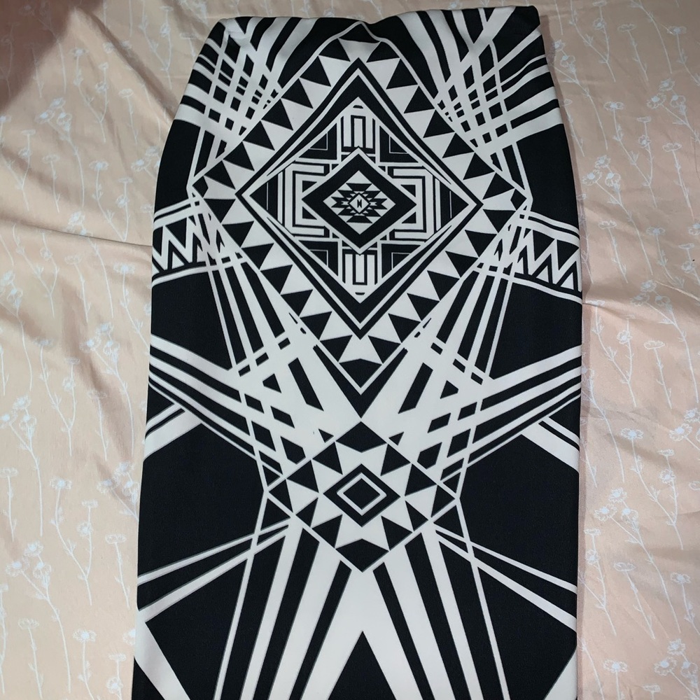 Aztec print pencil skirt